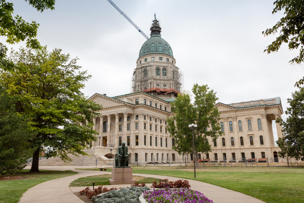 Kansas State Capitol Building, Topeka, construction